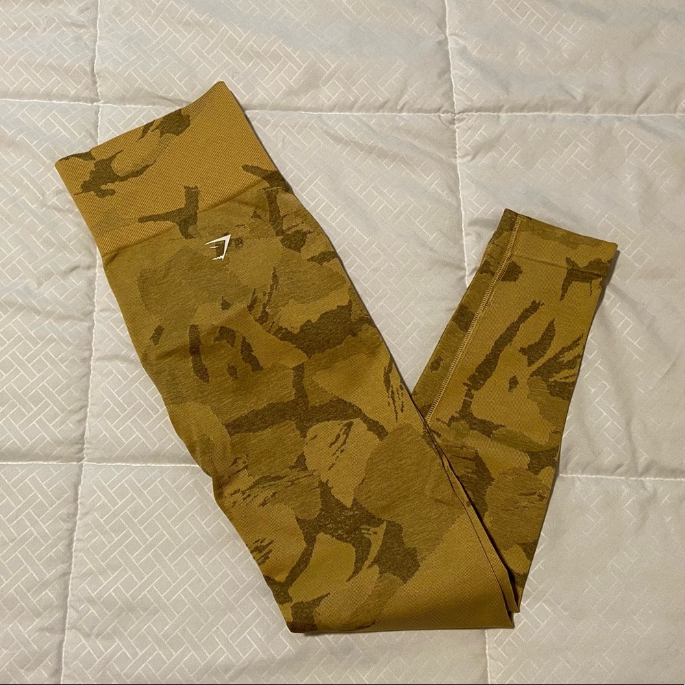 Gymshark Yellow Camo Leggings